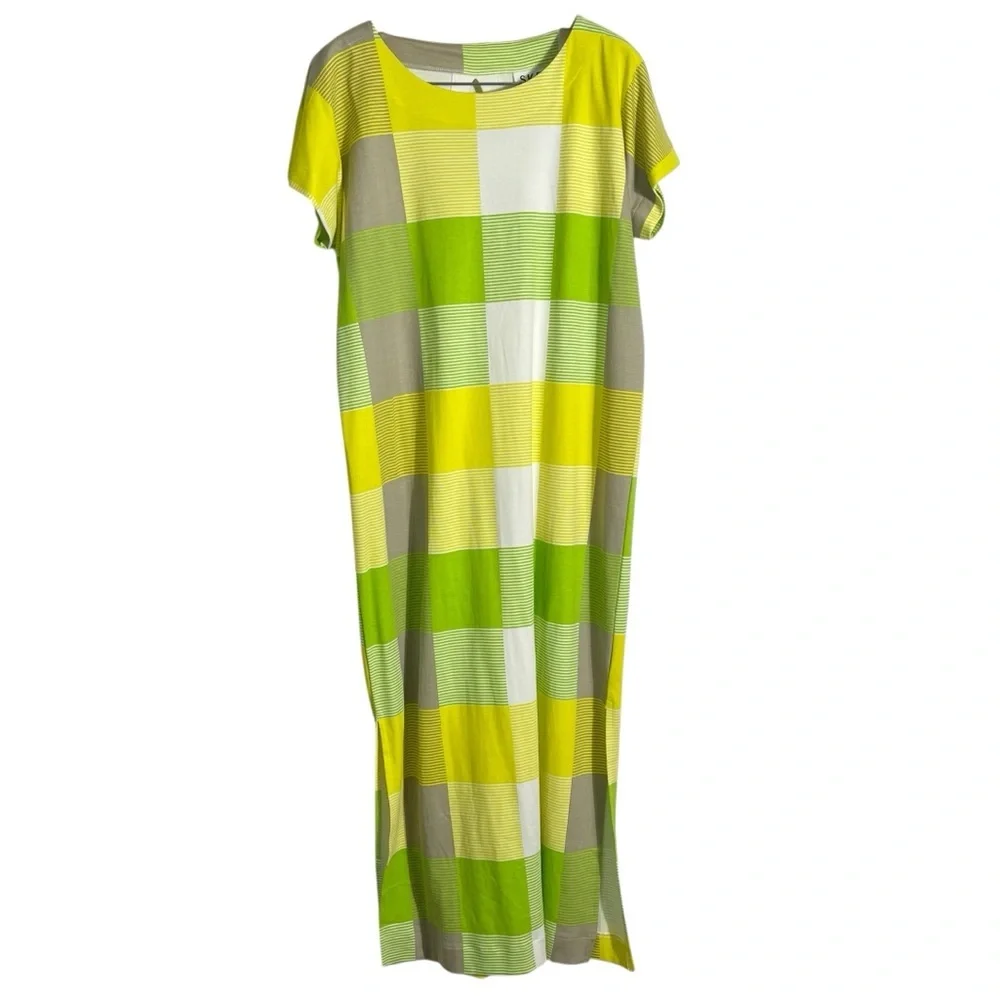 SKFK‎ Iris Neon Checkered Maxi Shirt Dress